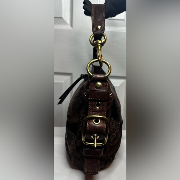 Coach Est. 1941 Zoe Vintage Mosaic Leather Signature Patchwork hobo purse EUC - Picture 9 of 17